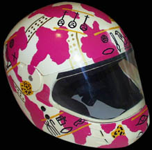 Sturzhelm in pink-wei